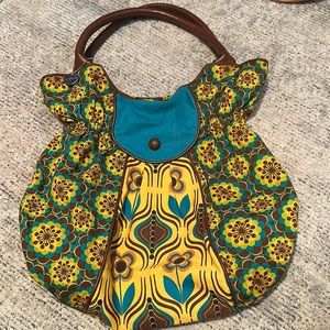 Lulus Boho Chic African Print Shoulder Tote Bag NWOT